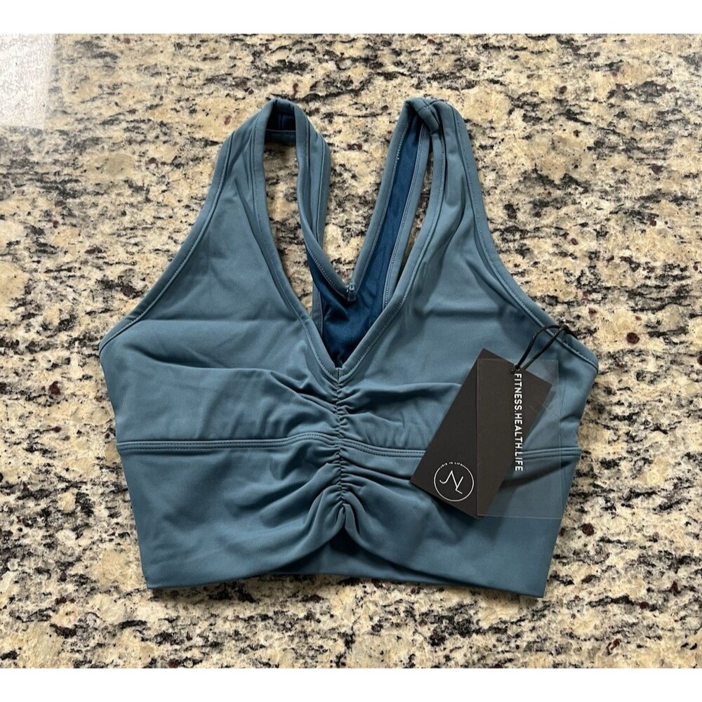 NEW Joie In Life Women's Size S Sports Bra, Medium Support Blue NWT